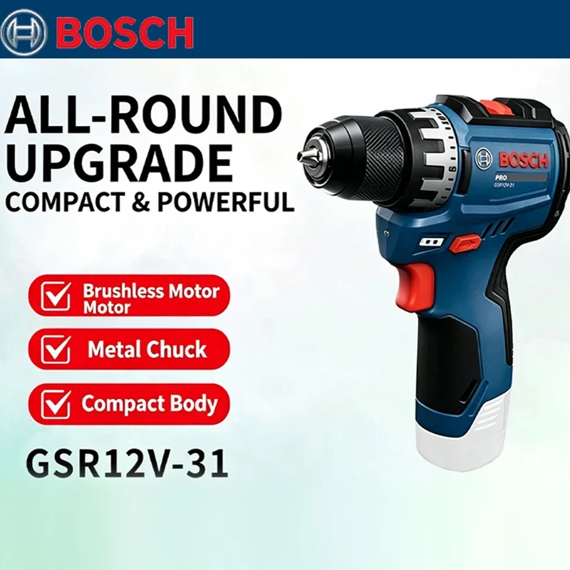 Woodworking Power Tools - Bosch GSR 12V-31 Brushless Electric Drill