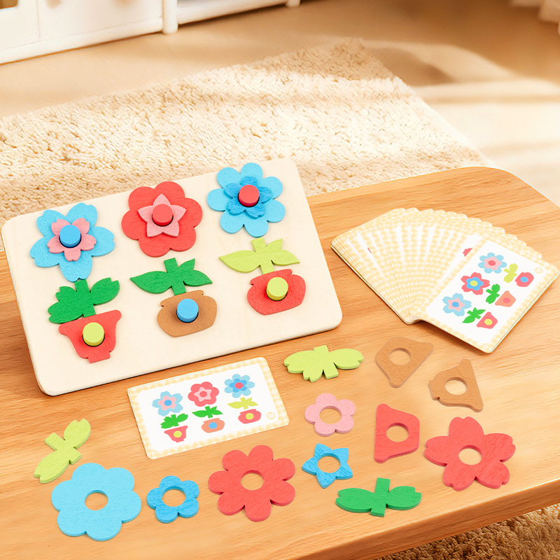 Woodworking Hobby - Versatile Flower Puzzle Board Paired With