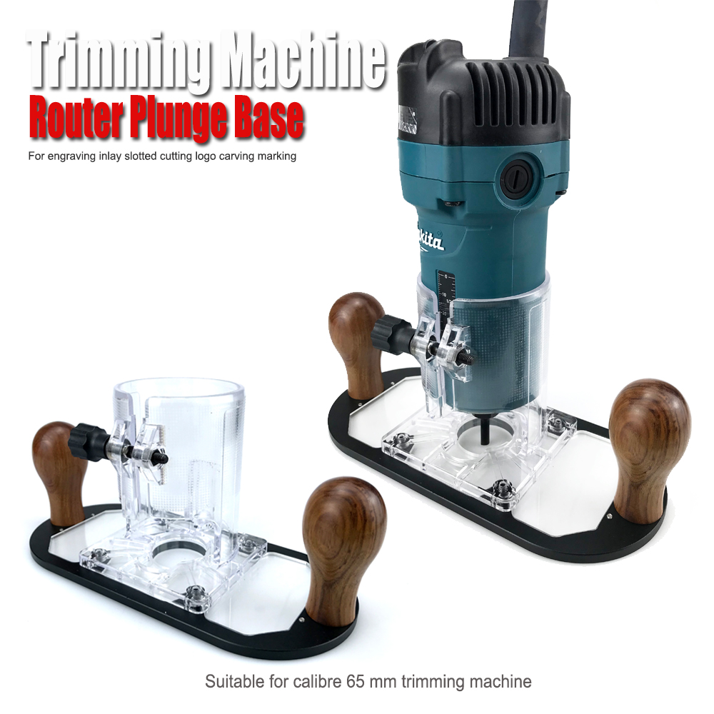 Woodworking Edge Trimmer - Wood Router Base for Edge Guide
