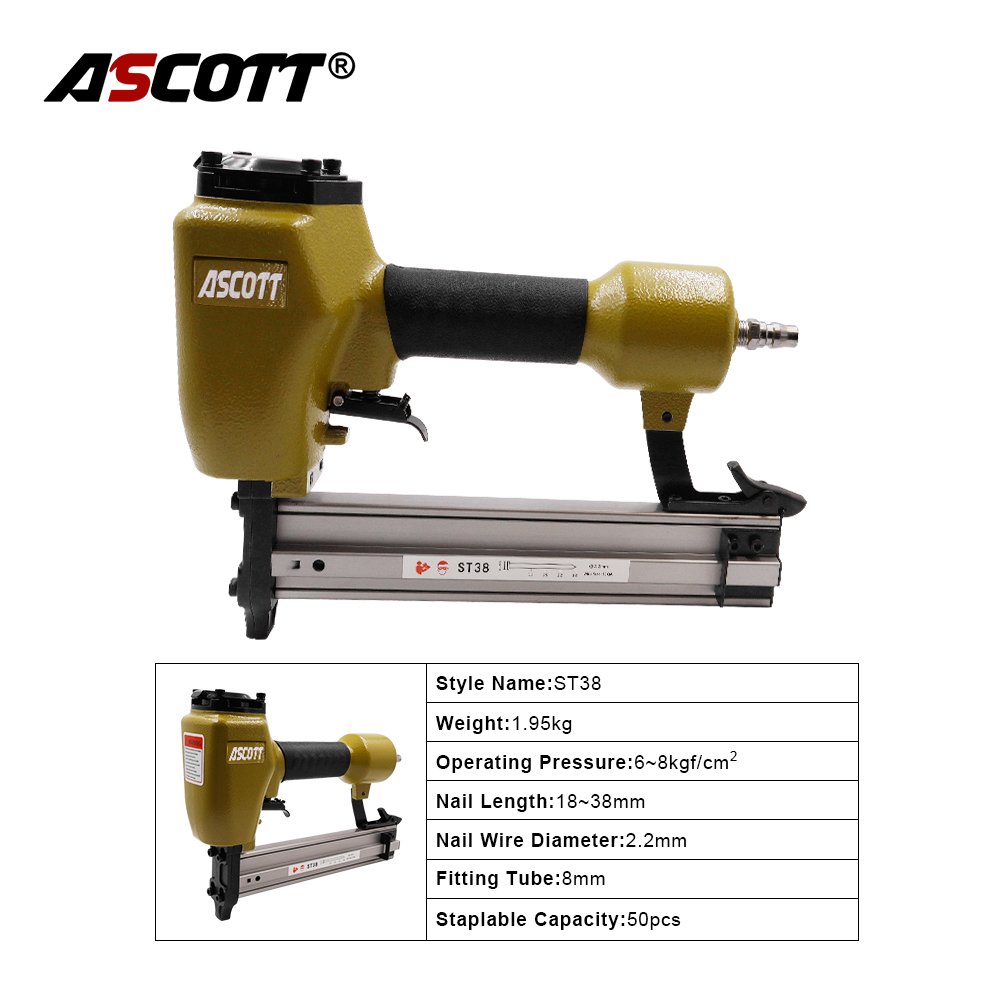 Ascott 14Ga Pneumatic Concrete - Woodworking Nail Gun recension och pris
