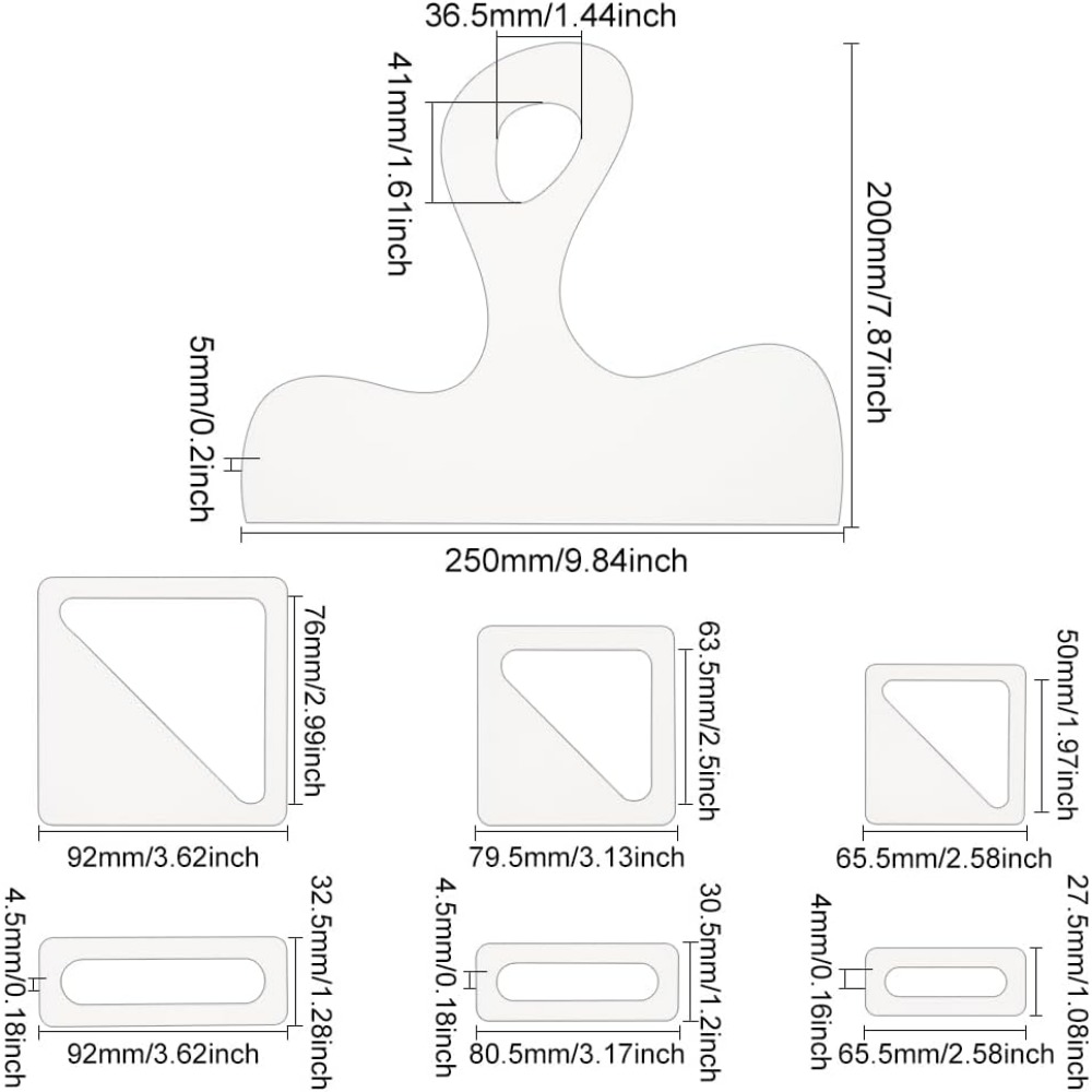 7Pcs Charcuterie Template Acry - Woodworking Studio recension och pris