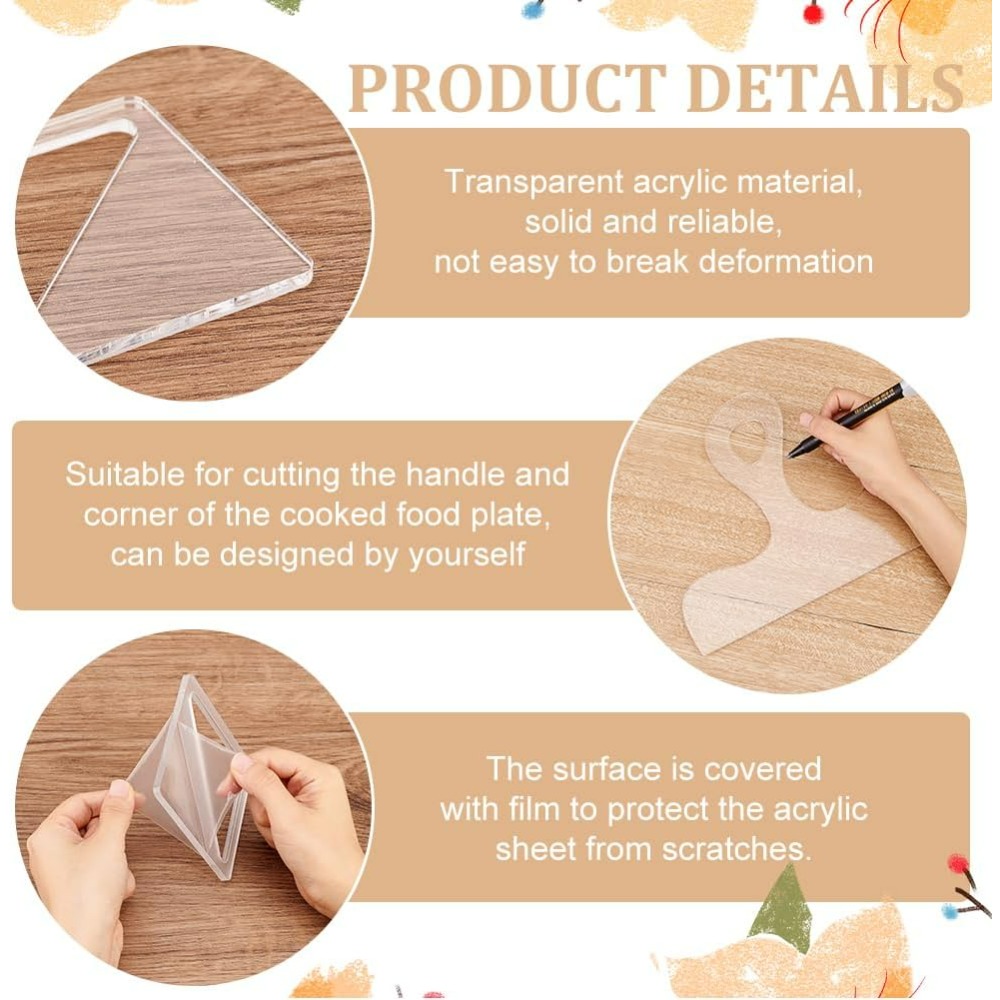 7Pcs Charcuterie Template Acry - Woodworking Studio recension och pris