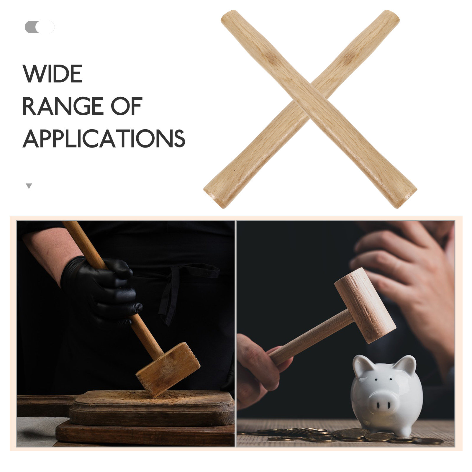 2Pcs Solid Ash Wood Hammer Han - Woodworking Workshop Design recension och pris